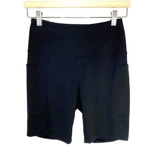 Danskin High‎ Rise Bike Short Women's Sz SP Black Yoga Athletic Workout Running